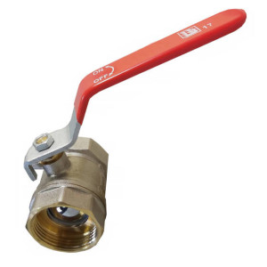 Zawór kulowy 1  rączka czerwona GZ